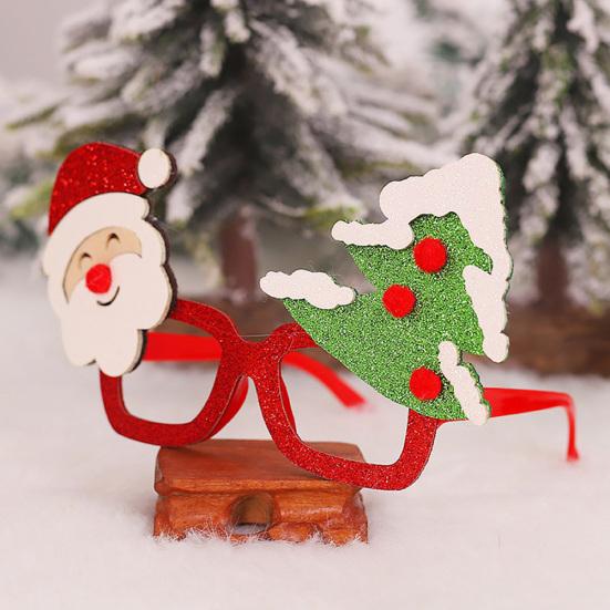 Рождественский Санта-Лось Снеговик-елка Детские очки Декор для вечеринки Реквизит для фотосъемки