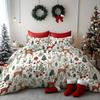 3D Festive Christmas Tree Deer Print Duvet Cover Set Soft Digital Print Multiple Pieces Seasonal Bedroom Decor Machine Washablor