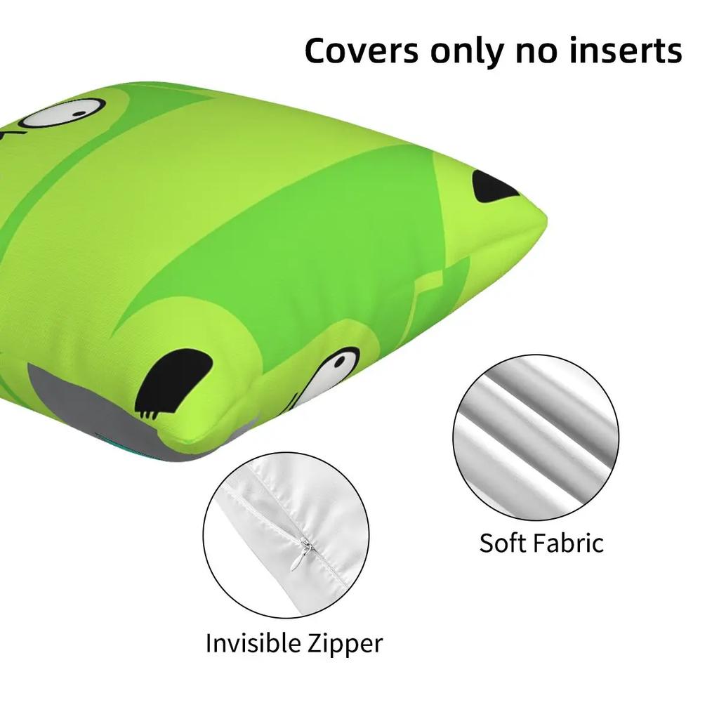 Invader Zim 2 Pcs Square Pillowcase Pillow Cover Cushion Decor Comfort Throw Pillow For Home Living Room