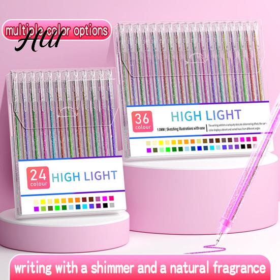Adult Coloring Book Pens Glitter Gel Pen Set Smooth Writing Colored Drawing Portable Journaling Crafting Doodling for Adults School Supplies