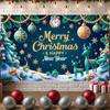 Christmas Decoration Banner Holiday Christmas Party Banner Merry Christmas Banner Gold Lettering For Holiday Gathering Home