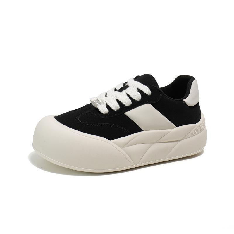 Белые туфли для женщин, новые осенние студенческие универсальные повседневные модные туфли с толстой подошвой, модные кроссовки