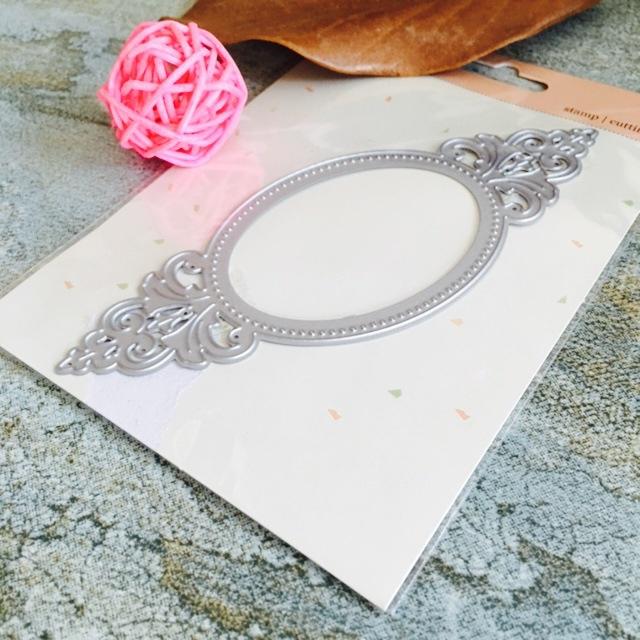 Lace Oval Frame Dies Cutting Embossing Scrapbooking Craft Die for DIY Stamps Album Card Stencil
