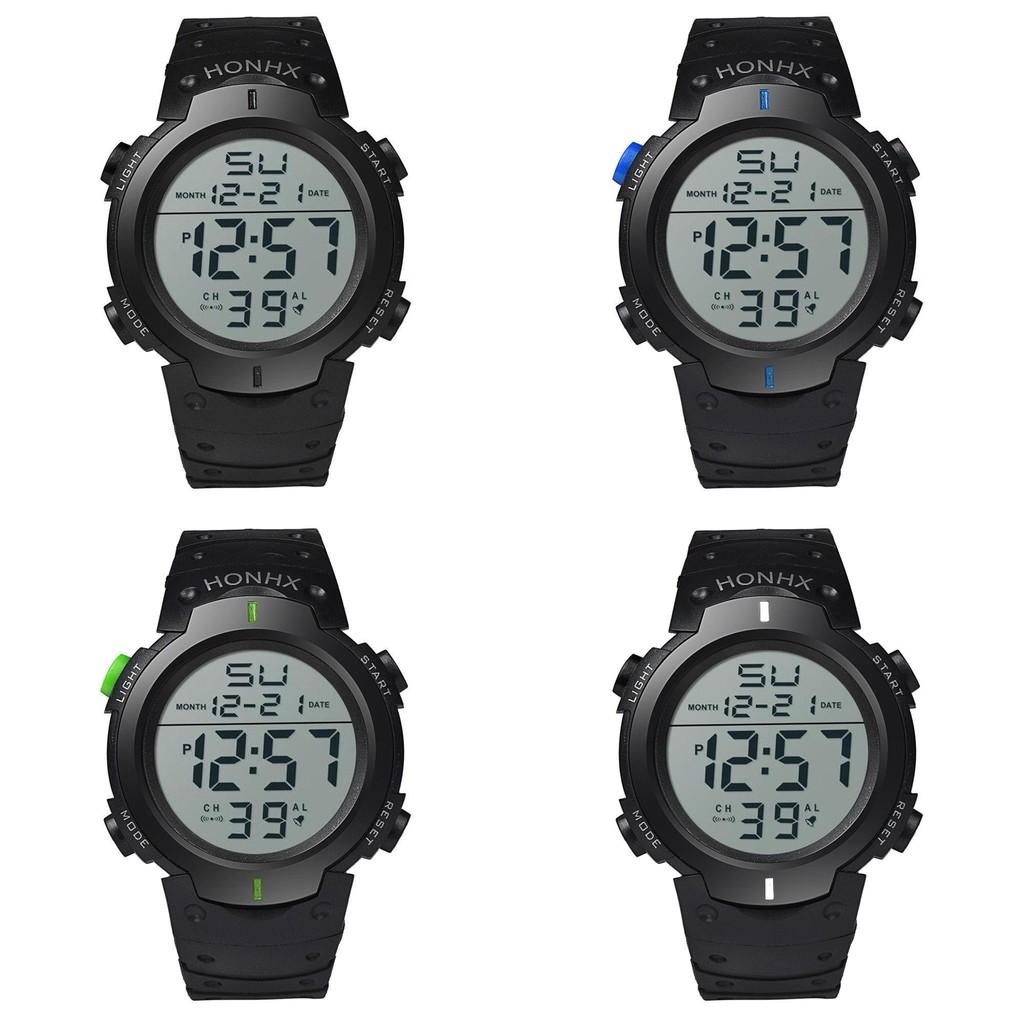 Стильные электронные часы Honhx для студентов с большим 50-мм дисплеем и функцией мирового времени