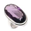 Натуральный аметист драгоценный камень ручной работы серебро 925 пробы ювелирное кольцо размер 5 s6S28