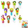 Cute Donut Manual Hand Press Fan No Battery Required Mini Cooling Toy for Kids Theme Party Giveaway Gifts