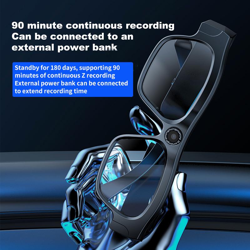 Обновление умных очков Bluetooth с камерой и видеозаписью 4k Po, солнцезащитные очки для музыки и звонков для спорта и бизнеса