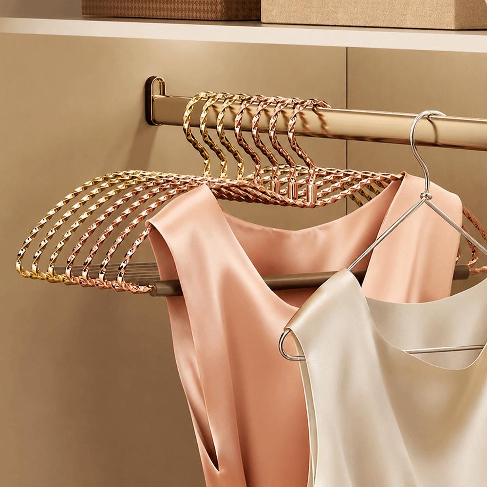 3pcs Anti Slip Long Dress Storage Hangers Space Saving Clothes Drying Rack Clothes Hangers Home Use
