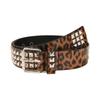 Leopard Print Heavy Metal Belt Punk Women's Belts Trend Jeans Belt  Fashion Decoration