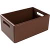 Boite De Rangement En Bois - Marron - 30 X 20 X 13 Cm - Poignées - Coffre Pour Jouets