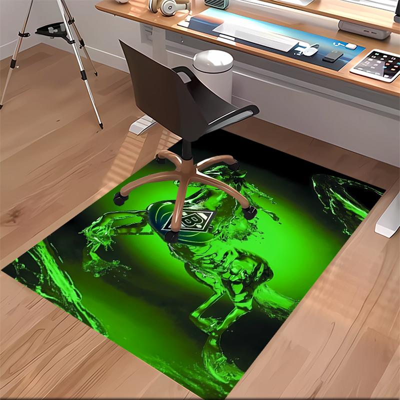 Borussia Monchengladbach logo Printed Absorbent Washable Carpet, Non-Slip Bathroom Mats, Kitchen Rugs, Yoga Mat,Living Room Entrance, Camping Picnic R