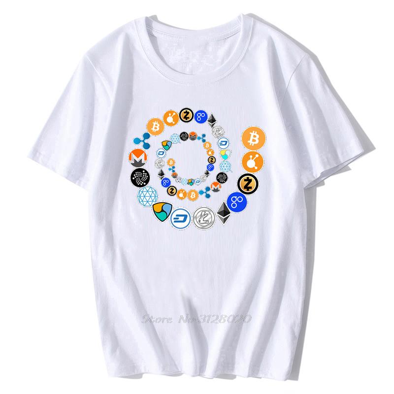 Футболка Bitcoin Криптовалюта Крипто Майнер Bitcoin BTC Крипто Дизайн Футболка Мужская Bitcoin Монета Футболка Хлопковые Футболки Streetwear