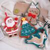 Coral Fleece Christmas Santa Claus Hand Towels Water Absorption Quick-Drying Hand Towel Christmas Tree Bell Kitchen Bathroom