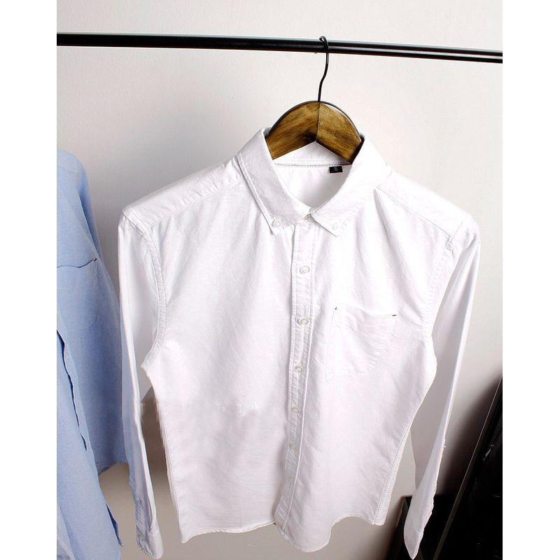 Tail Order Men's Cut Label Cattle Goods Pure Cotton Oxford Textile Shawn Yue Shirt Men's Long Sleeves Export Original Order Japanese Style Shirt