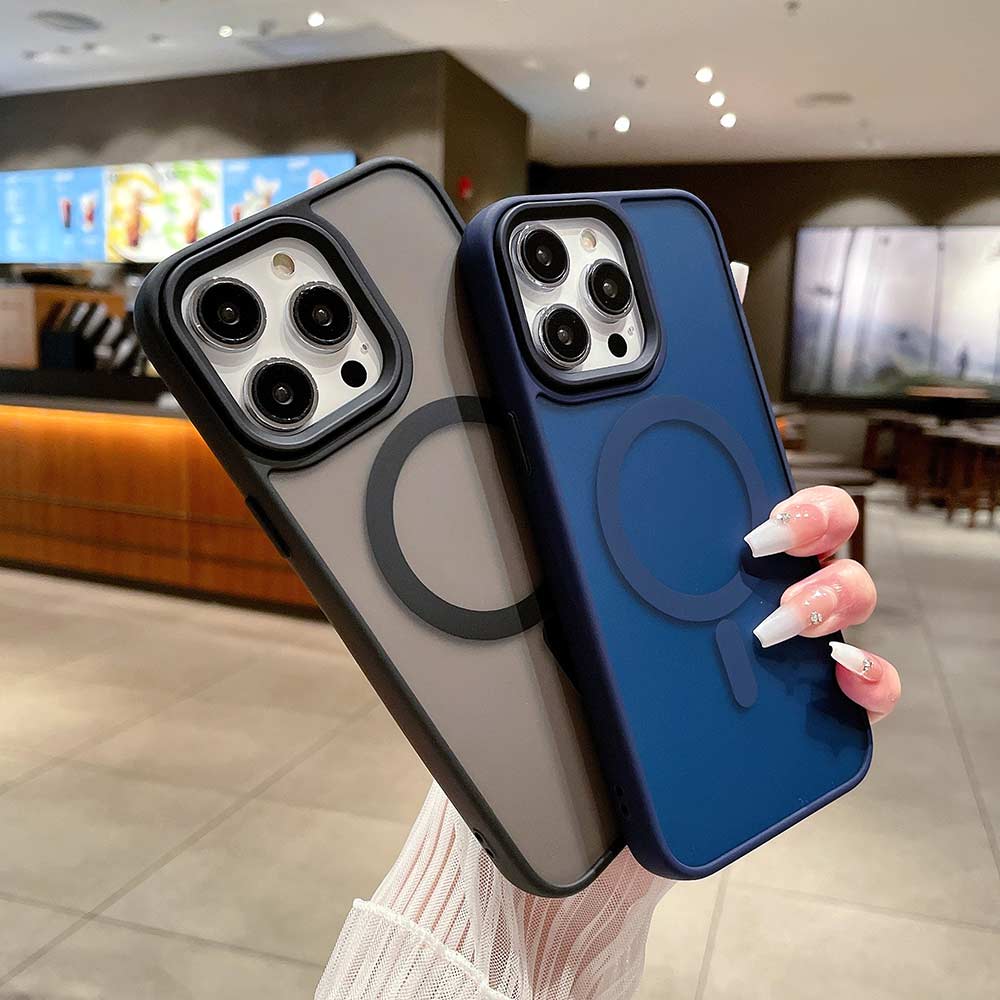 Матовый чехол для телефона с магнитной беспроводной зарядкой для Iphone 14 13 12 11 Pro Max 14pro Max, противоударный бампер, прозрачная силиконовая задняя крышка