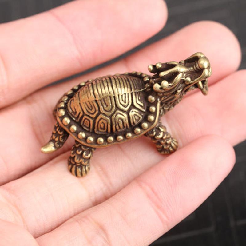 Брелок-подвеска из латуни с изображением дракона и черепахи, украшения, талисман, креативные поделки