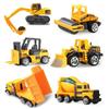 6pcs/set Kid Mini Alloy Toys Car Classic Construction Model Car Simulated Sliding Engineering Car Educational Toys for Kid Gifts