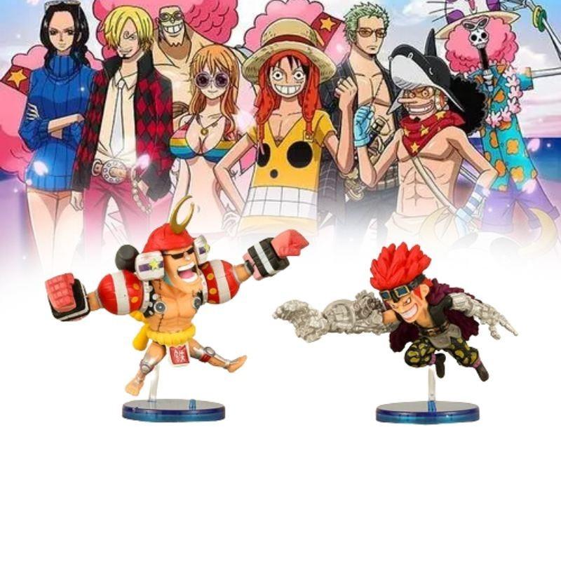 Набор фигурок One Piece ПВХ Аниме Мультфильм Луффи Робин Усопп Фрэнки Кид Фигурки 7 см Коллекционные