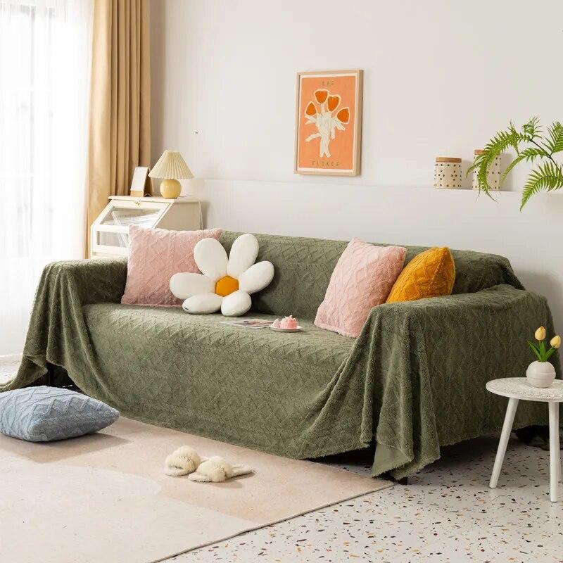 Blanket Winter Warm Soft Bed Blankets Universal Sofa Couch Cover Towel Plush Jacquard Sofa Blanket Plaid On The Sofa Bedspread
