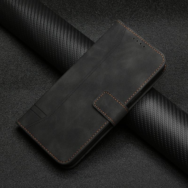 Anti-Fingerprint Matte Leather Wallet Case for Moto LG Nokia Sony Card Holder Flip Cover for Google OPPO OnePlus VIVO Handstrap Phone Case