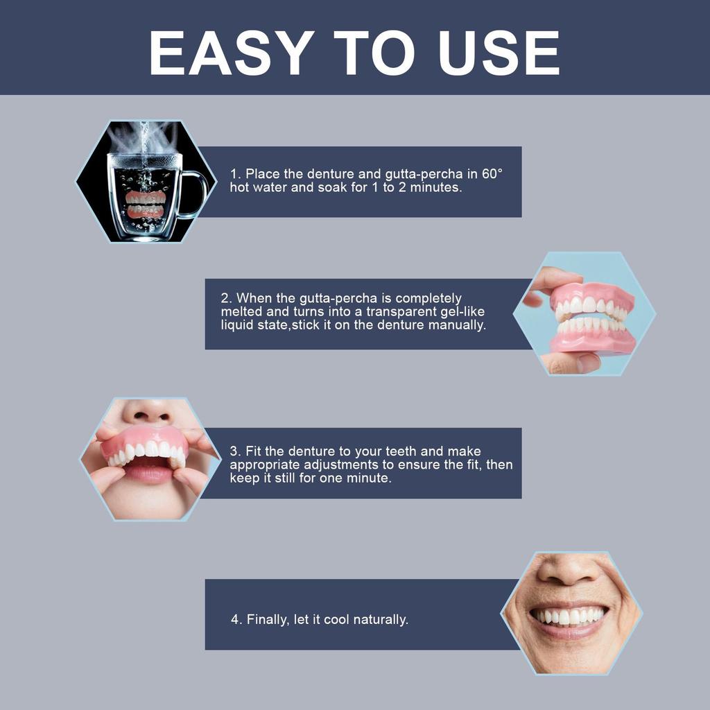 Denture Decoration Set - Daily Decoration for Oral Cavity & Teeth, Comfortable Fit for Dentures, Reveals Natural Smile