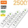 Eu Plug Ac Outlets Multitap Power Strip 2M Extension Cord Socket Electrical with Usb Ports Fast Charging Network Filter Adapter
