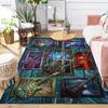 Guitar Art Gallery Pattern Rug Floor Mat for Living Room or Bedroom Soft and Comfortable Carpet a Gift for Birthday and Holiday.