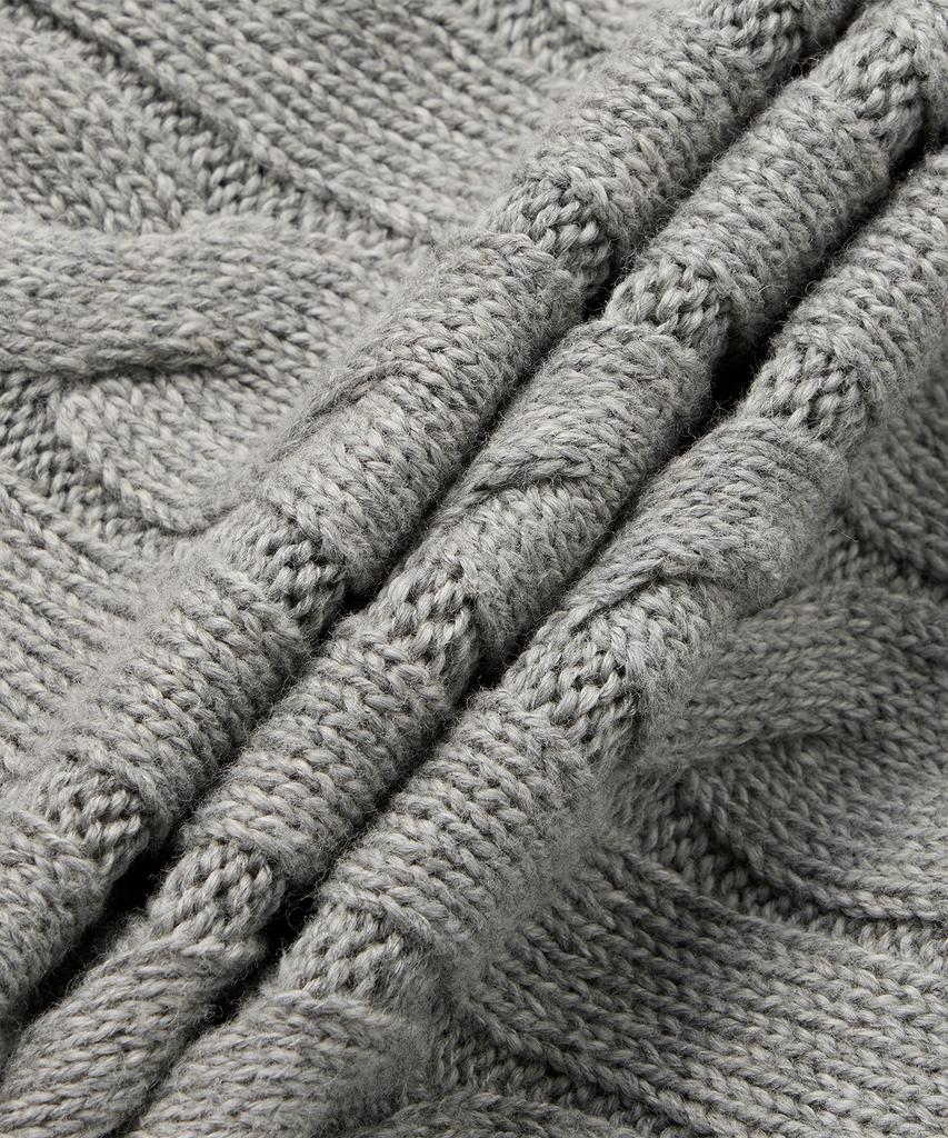 POLO RALPH LAUREN Cable Knit Cotton Sweater - Grey