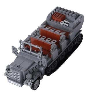 Военный США Франция Великобритания Бронированная машина MOC Конструктор Фигурка солдата Танк Орудийная тележка Пушка Медицинский грузовик Транспортная игрушка K33