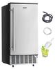 VEVOR Undercounter Built-in Ice Maker, 80 Lbs/Day Under Counter Ice Maker Machine with Reversible Door Stainless Steel