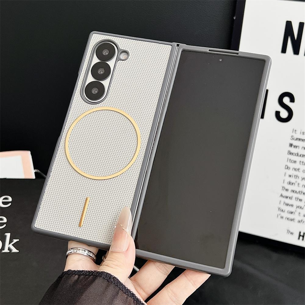 Non-Slip Lattice For Magsafe Magnetic Phone Case for Samsung Z Fold 7 6 5 zfold 4 3 Wireless Charging Protective Cover