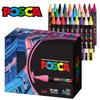 54 Цвета Uni Posca PC-5M Акриловые Маркеры Краска Ручка Средний 1.8-2.5мм Двусторонние Наконечники Пуля Арт Рисование Ручки Принадлежности Граффити