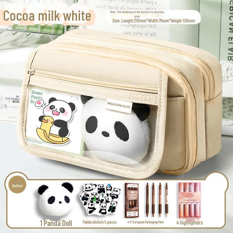 Пенал большой вместимости «Панда» 2024 года для девочек и мальчиков — подходит для учеников начальной и средней школы
