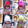 Кристаллами усыпанный брелок Monchhichi вязаная шапка норка подвеска приз в аркаде подарок для обмена