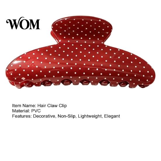 Matte Shark Clips for Thick Hair Polka Dot Claw Clip Women, Lightweight Acrylic Non-Slip Jaw Clip, Large Elegant Strong Hold Accessories Updo Bun Half