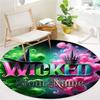 Christmas Baubles Theme Custom Name Round Area Rug Carpet Rug For Living Room Bedroom Sofa Playroom Decor Nonslip Floor Mat