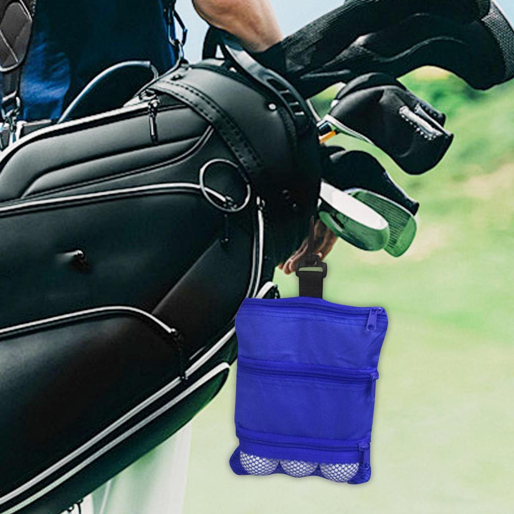 Golf Tee Holder Professional Multipurpose 3 Zippered Pockets