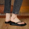 Ladies Shoes on Sale 2024 New Fashion Metal Chain Women's Slippers Summer Flat Casual Beach Flip Flops for Women Chaussure Femme