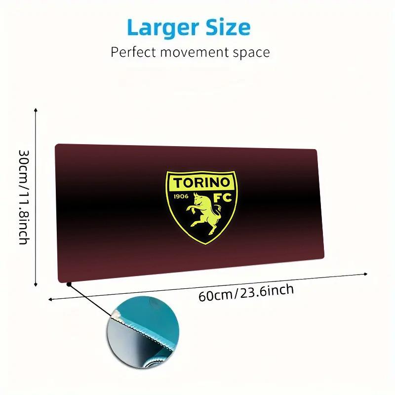 Torino Football Club3 Print Cushion Non-slip Laptop Tablet Big Mousepad XXL Mat Mini PC Playmat With Lock edge