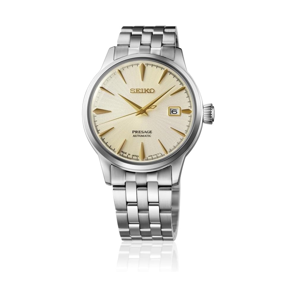 Мужские механические часы Seiko Presage SARY273 Автоматические Дата Календарь Светлое золото Нержавеющая сталь