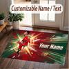 Custom Rug Cristiano Ronaldo Pattern Print Name Text Soft Non‑Slip Floor Carpet for Home Indoor Decoration