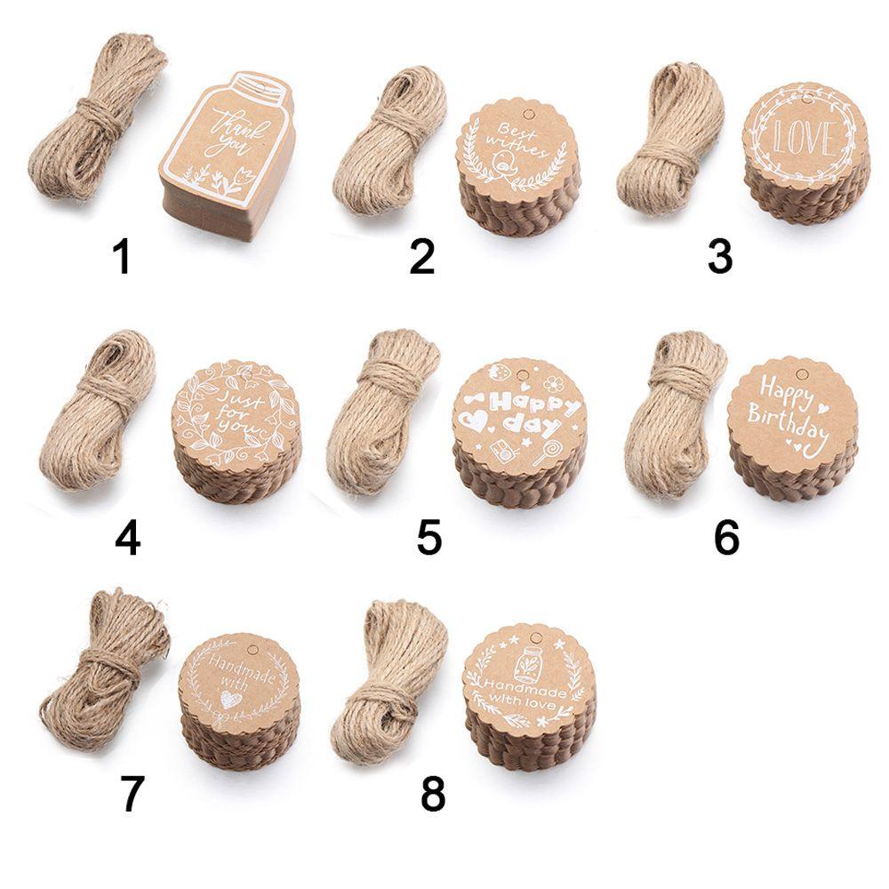 50 шт. бирка для вечеринки, подарочная упаковка, многоцветная бумажная этикетка «сделай сам», бирка «спасибо» из крафт-бумаги