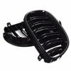 Gloss Black Car Front Bumper Kidney Grille For BMW E60 M5 E61 520i 545i 550i 535i 2003-2010 5 Series Double Slat Car Accessories