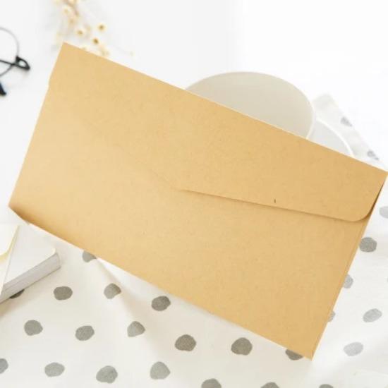 (10 шт./лот) 11*22 см крафт-конверты европейские классические ретро бумажные конверты пустые конверты