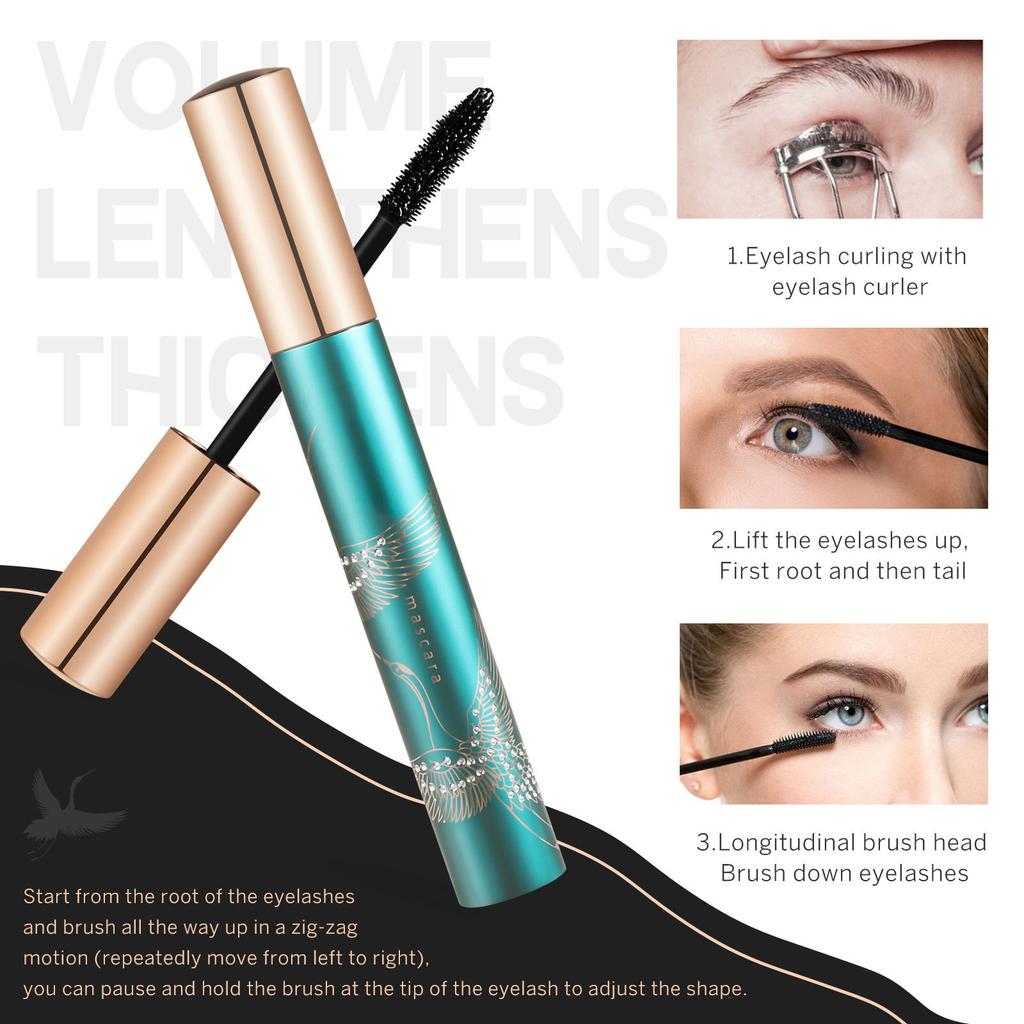 Тушь для ресниц Водостойкая, густая, удлиняющая, 4D Curl, стойкая, не размазывающаяся, ультратонкая тушь для ресниц