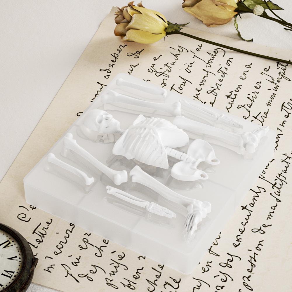 Маковая тыква Череп Настольная подставка Силиконовая форма для DIY украшений из эпоксидной смолы и гипса