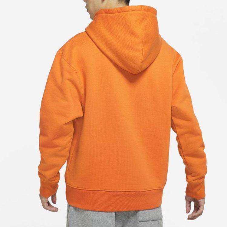 Air Jordan Logo Solid Long Sleeve Hoodie Men Hoodie Orange DO6095-847