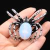 Women Brooch Natural Stone Spider-Shaped Pendant For Jewelry Making DIY Necklace Bracelet Clothes Shirts Accessory