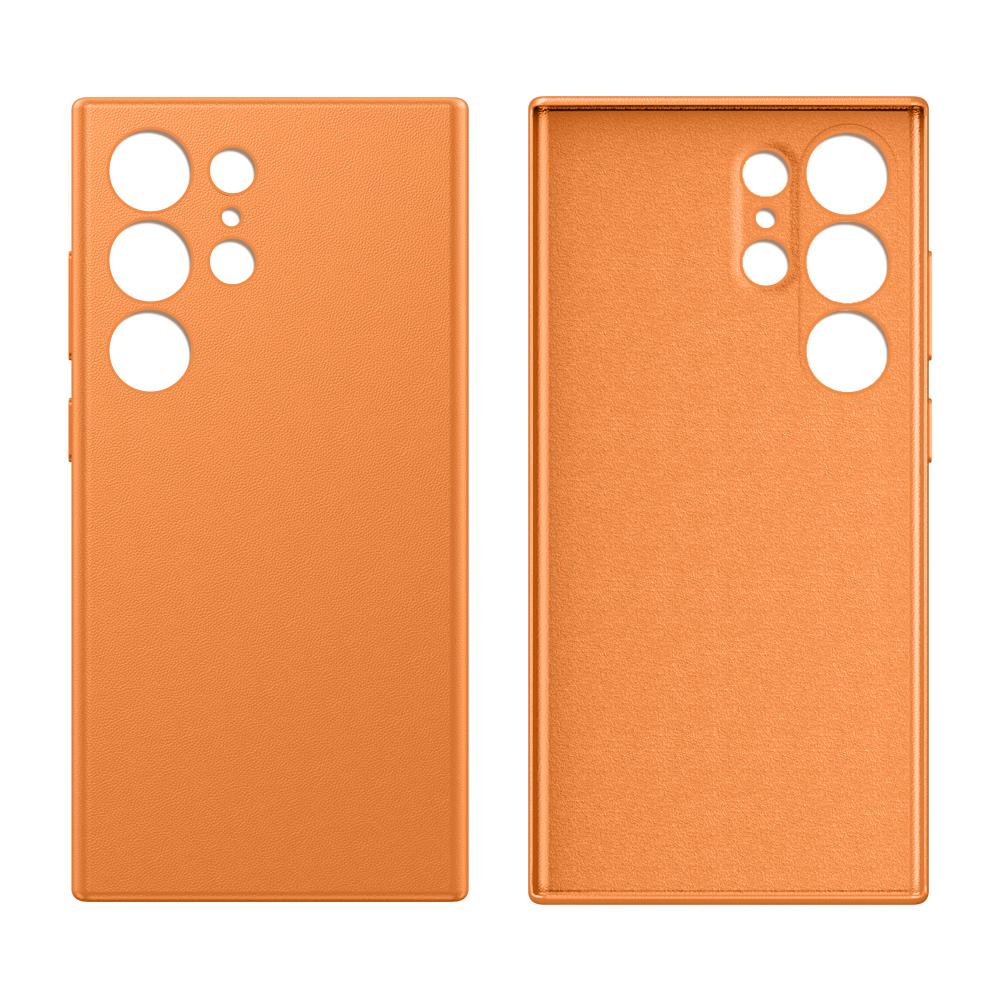 Кожаный чехол для телефона Samsung Galaxy S 24 S24 Plus 360 Полная защита Однотонная задняя крышка Shell