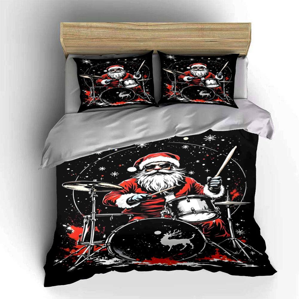 Groovy festive drummer vibes Bedding sets Duvet cover sets Duvet covers Pillowcases(1*Duvet Cover 2*Pillowcases without duvet insert)